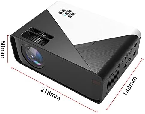 KJHD Мини проектор 3500 Лумена 720P и Поддръжка на 1080P led WiFi Проектор, съвместим с домашно кино (Размер: версия с цел синхронизиране