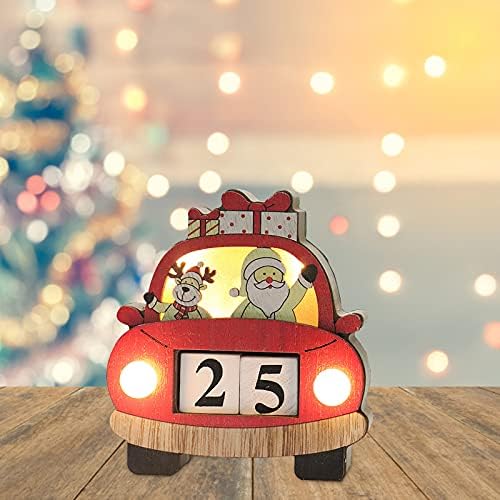 Украса Календар и Творчески Дървени Коледна украса Украса на Автомобил със задно Осветление Коледа Начало Декор Хартиени Висящи
