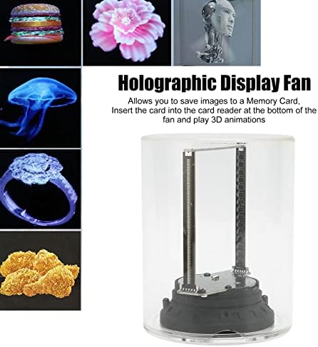 Холографски Рекламен дисплей, 160 led Поддръжка на приложения Лесен 100-240 В 3D Холограма на Фен Проектор, WiFi Управление с Прозрачен