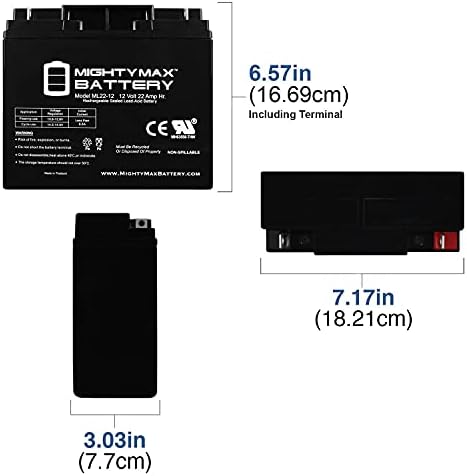 ML22-12 - Батерия SLA-12 Волта 22AH - Продукт, търговска марка Mighty Max Battery