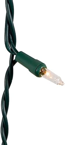 Курт С. Адлер Kurt Adler UL 50 Прозрачни Лампи с нажежаема жичка със Зелен Тел Комплект осветителни Тела