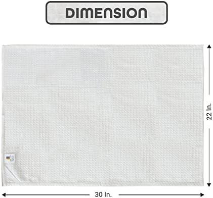Бели чаршафи UBICON от органични, мека и безвредни за климата памук (30 X 22) с шарени Вафельная вълна осигуряват допълнителна