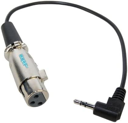 Разъемный 3-пинов кабел HQRP 3,5 мм XLR, Съвместим с конденсаторным микрофон MXL 990 (пряка връзка с външния микрофон)