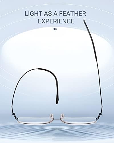 TERAISE Ультралегкие Очила за четене за мъже/за Жени с блокиране на синя светлина, Стилни Безвинтовые HD Очила за четене компютърни