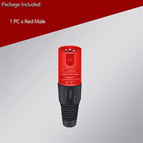 3PIN X L R Конектор кабели Мъжки/женски мъжки Пластмасова обвивка Микрофон Високоговорител XLR Конектор 6 цвята, 1 бр. (Цвят: 1xM-червен)