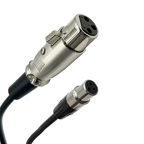 Спирален кабел за микрофон Seadream Mini XLR към XLR, 3-Пинов Mini XLR (TA3F) за обикновения микрофонному кабел XLR Female Pro с