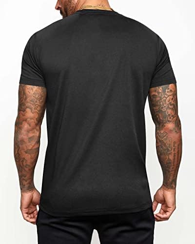 Мъжки Ежедневни Ризи Henley от Uni Clau, Ризи с къс ръкав, Модни Памучни Тениски За копчета