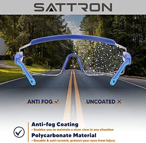 Защитни очила SATTRON на Върха на очила, Лабораторни очила за мъже и жени, Регулируема Защита на очите от замъгляване, Очила по