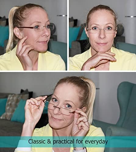 LUR 7 опаковки очила за четене без рамки + 3 опаковки очила за четене в полукръгла рамка (общо 10 двойки ридеров + 1,50)