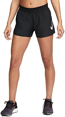 Дамски шорти за бягане Nike Dri-FIT Swoosh Run със средна засаждане и къса кожена подплата