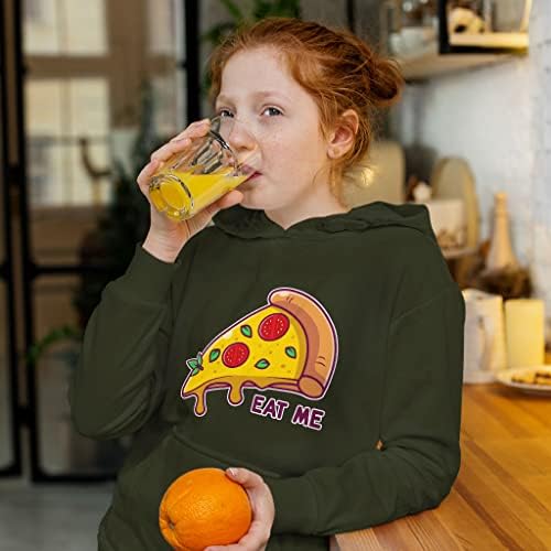 Детска hoody с качулка отвътре Eat Me Pizza - Art Kids' Hoodie - Hoody с качулка за пица за деца