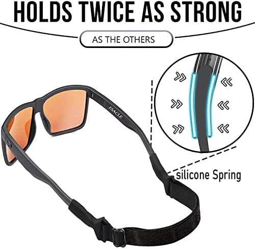 Регулируема каишка за очила KSACLE - Надграждане 4 комплекта Презрамки за точки без опашка, Универсален Фиксатор за очила с въже,