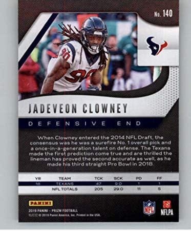Търговската картичка футбол NFL Панини Prizm 2019 140 Jadeveon Clowney Houston Texans