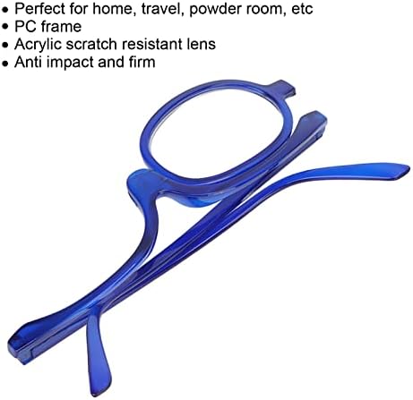 Увеличителни Очила за грим с Панти лупа Модни Едностранно Очила за грим Син цвят за грим (+3,50)