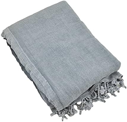 Турското покривки с каменна облицовка от деним в сиво-син цвят, меко, уютно и лесно, идеално за използване в качеството на дивана