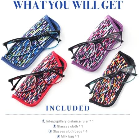 Очила за четене OENEYE за Жени - Очила за четене мъжки, 4 опаковки, очила свръхлеки рамки vision