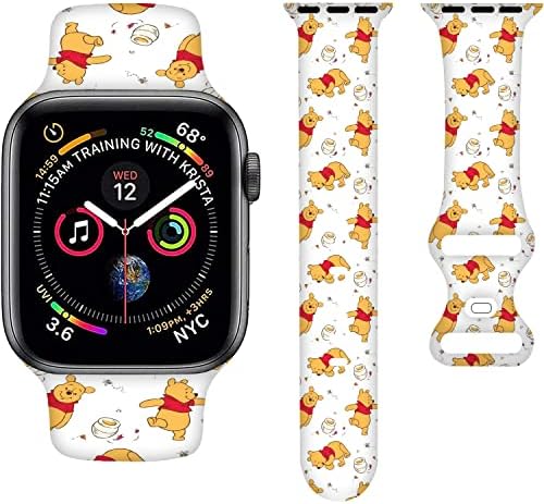 Cartoony каишка, съвместима с каишка на Apple Watch 38 мм 40 ММ 41 мм 42 ММ 44 ММ 45 мм За момичета и жени, Меки Силиконови въжета
