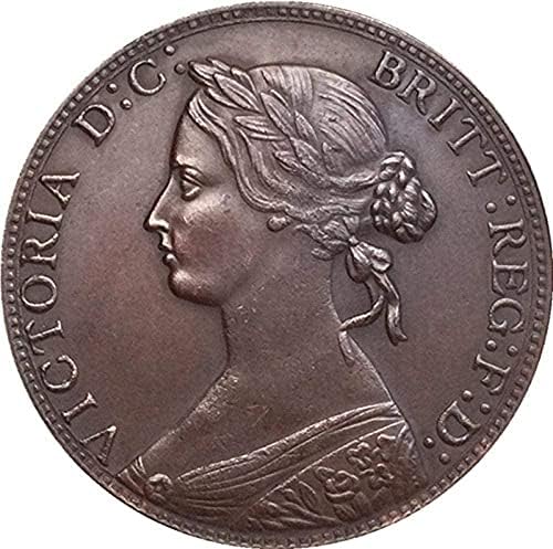 1862 Британската Монета От Чиста Мед Селски Монети Занаяти Колекция от монети Възпоменателна Монета