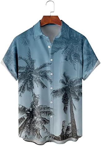 GUOBIOZIY Мъжки Хавайски Ризи с цветен Модел, спално Бельо, Ризи с копчета за Тропическа Почивка, Плажни Ризи Свободно, Намаляване,