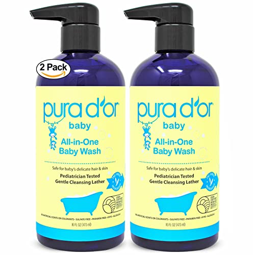 Универсално средство за измиване на детската баня PURA D ' OR (16 унция) На биологичната основа на USDA, без сулфати, без изкуствени
