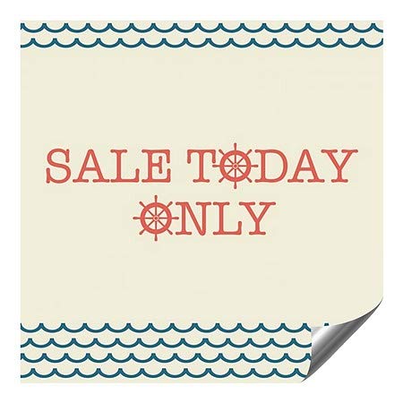 Разпродажба Само днес -Морска вълна Сверхпрочная Промишлена Самозалепваща Алуминиева Стикер на стената | 36 x 36