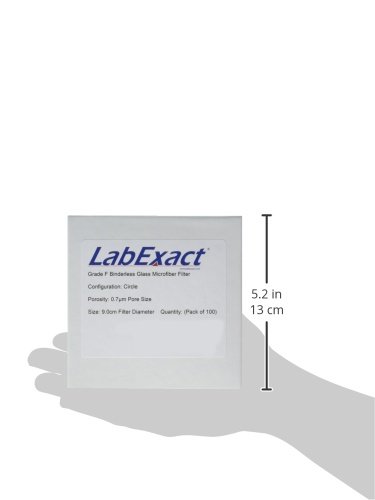 Филтър от микрофибър LabExact 1200380 Клас F Glass, боросиликатное стъкло, без халки, 0,7 микрона, 9,0 см (опаковка по 100 броя)