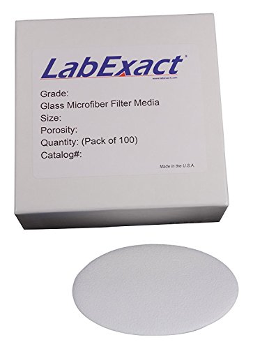 Стъклен филтър от микрофибър LabExact 1200225 клас В, боросиликатное стъкло, без халки, 1,0 хм, 9,0 см (опаковка по 100 броя)