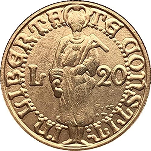 Италианска монета 1925 година От Чисто Медно-Златен Гаттера Монети Занаяти Колекция от монети Възпоменателна Монета