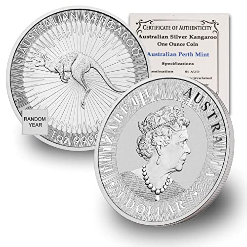 2015 P - Момента (Случаен година) на Australian сребърна монета под формата на кенгуру с тегло 1 унция, Брилянт, не циркулационни
