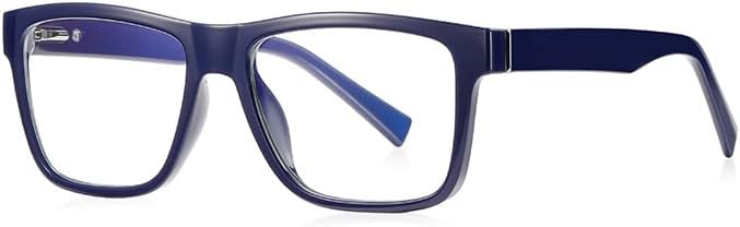 RESVIO Квадратни Очила за четене Ръководство за работа за Мъже И Жени от Пластмаса TR90 Business Spring Hinge Readers Син