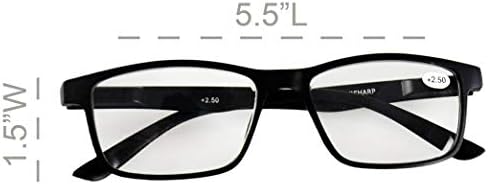 Начало-X Магнитни дюзи за слънчеви очила-Сини светозащитные точки се Поставят на върха точки за мъже, жени -Увеличение + 2,50 (черен)