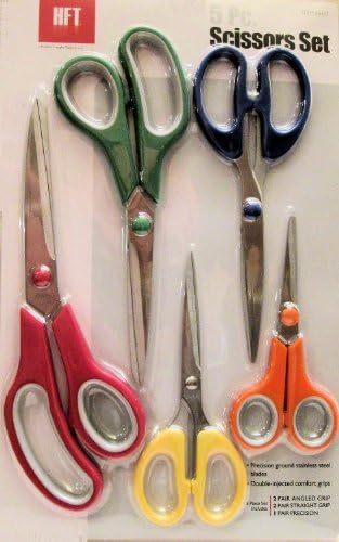 ABC Products - Комплект ножици от 5 за предмети - Ножици за всяка работа Нож от неръждаема стомана (комплектът включва: (2) на няколко