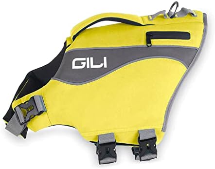 Флотационное устройство GILI Yellow Dog Life Jacket с Регулируем Плаващ елек, средство за повишена подемна сила за начинаещи и Опитни