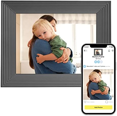 Дигитална рамка за снимки Aura Mason WiFi | най-Цифрова рамка за подаръци | Споделяйте снимки от телефона си | Бърза и лесна настройка