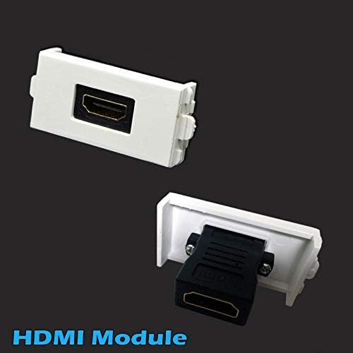 Стенни панела с конектор за зарядно устройство HDMI + 2.1 A USB Модулен Мултимедиен конектор Keystone Конектори за свързване на