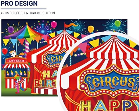 Allenjoy Червен Кралят Цирк Фон за Момчета И Момичета, Детски Карусельная Палатка честит Рожден Ден на Тема 1st-First Bday Baby