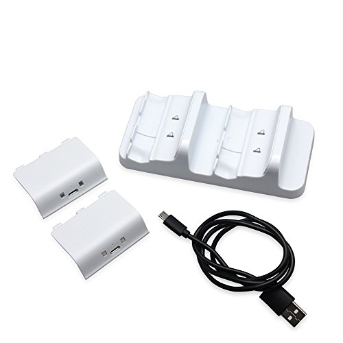Зарядно устройство за двойна контролер E-МОДИФИКАЦИИ GAMING Xbox One - Акумулаторна батерия С кабел за зареждане Micro USB - Двойна