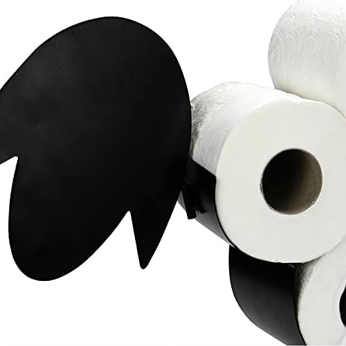Съхранение на Тоалетна хартия с овцете - Сладко Черно Агне, свободно стояща Метална Поставка За Съхранение на Тоалетна хартия на