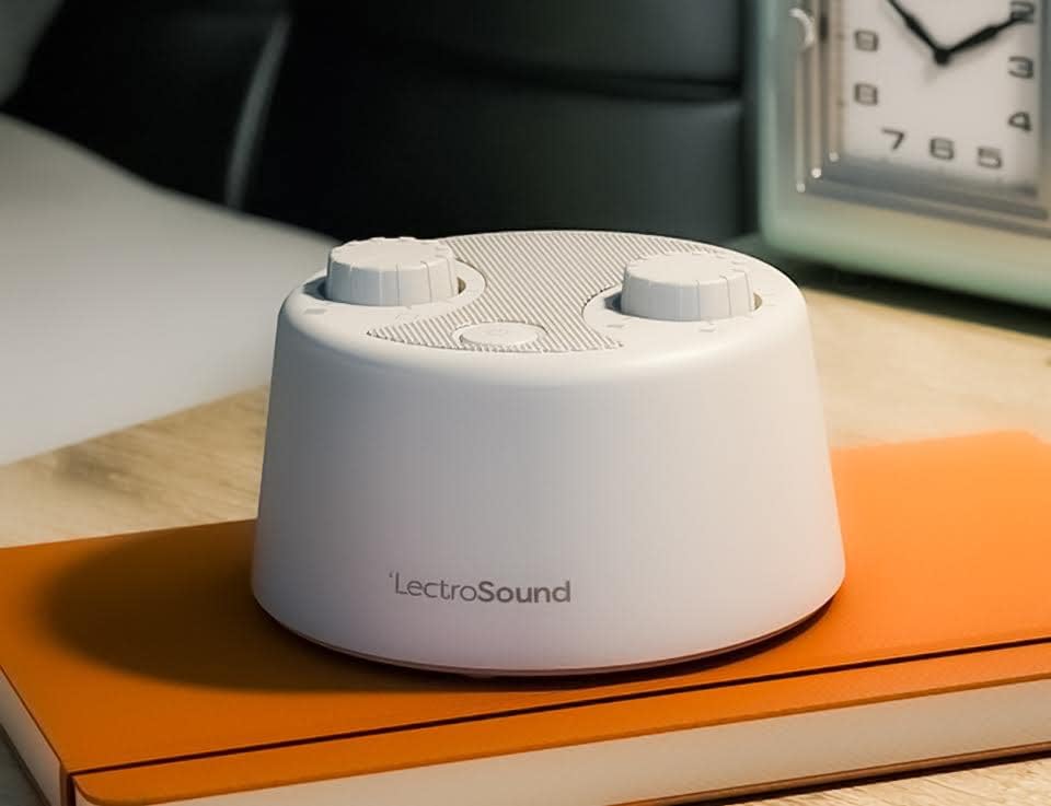 Акустична система Adaptive Sound Technologies LectroSound за сън и релакс С адаптер на захранване, Бял