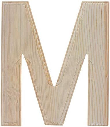 БестПисаный Недовършени Дървени шрифт Arial Letter M (6,25 инча)